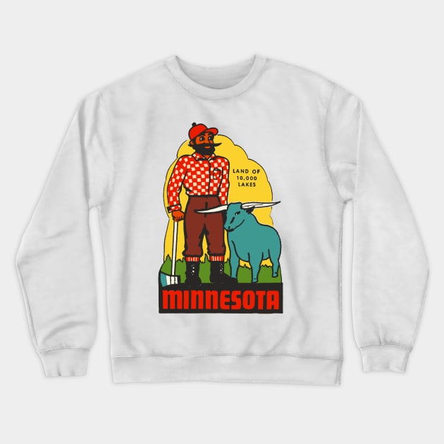 Vintage Minnesota Decal Crewneck Sweatshirt by zsonn